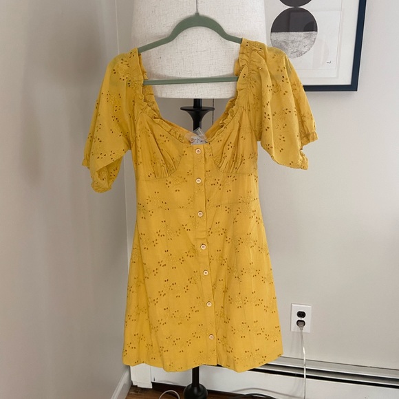 Princess Polly Dresses Princess Polly Mustard Yellow Zuka Dress